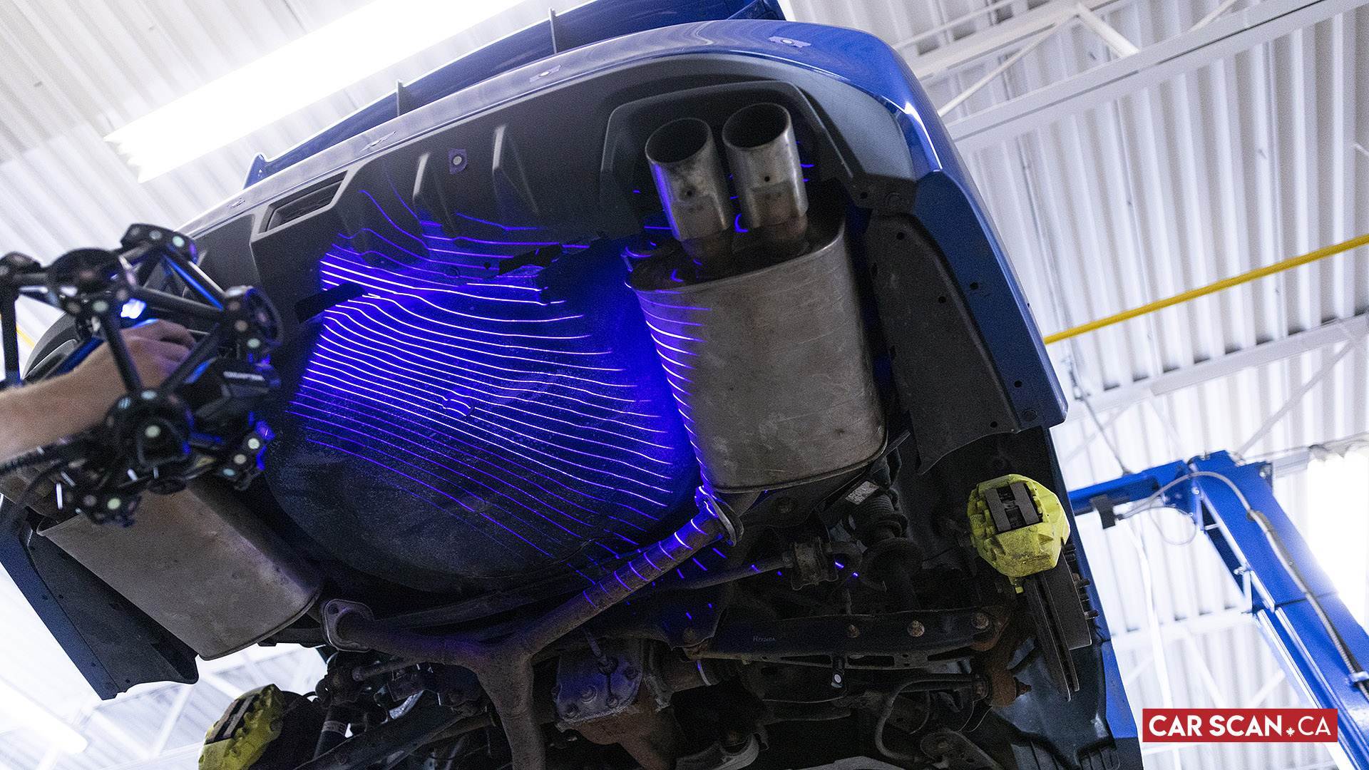 CarScan.ca Laser Scanning Subaru WRX STI Underbody Exhaust