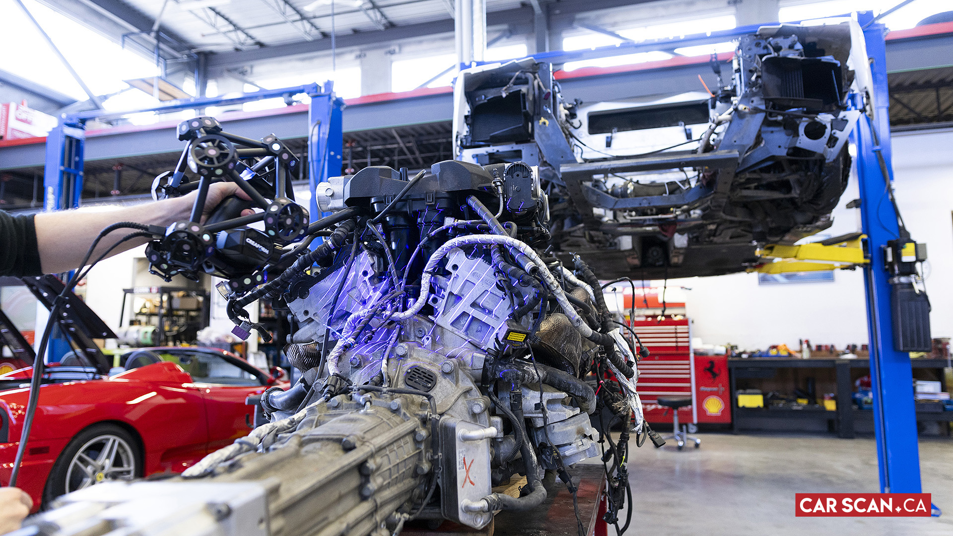 3D Laser Scanning Lamborghini Aventador LP700-4 V12 Engine, Bay, Transmission, Muffler, Catalytic Converters