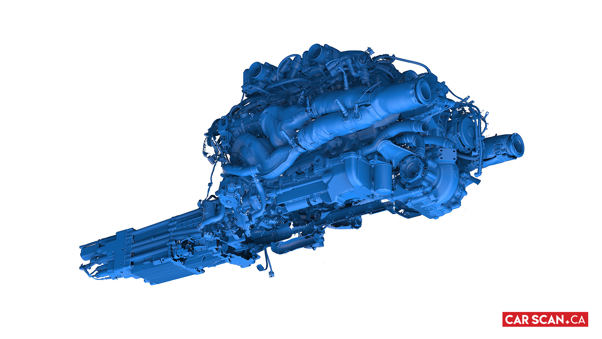 3D Laser Scanning Lamborghini Aventador LP700-4 V12 Engine, Bay, Transmission, Muffler, Catalytic Converters