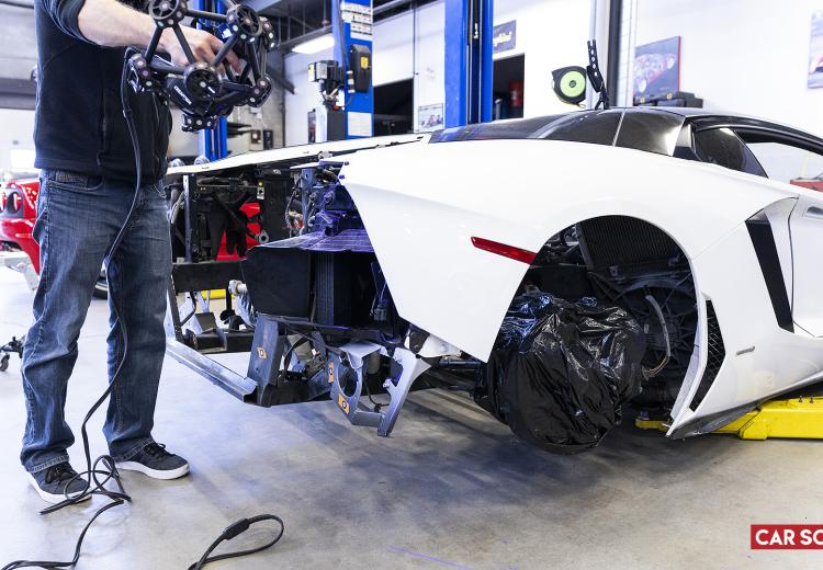 3D Laser Scanning Lamborghini Aventador LP700-4 V12 Engine, Bay, Transmission, Muffler, Catalytic Converters