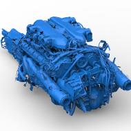 3D Laser Scanning Lamborghini Aventador LP700-4 V12 Engine, Bay, Transmission, Muffler, Catalytic Converters